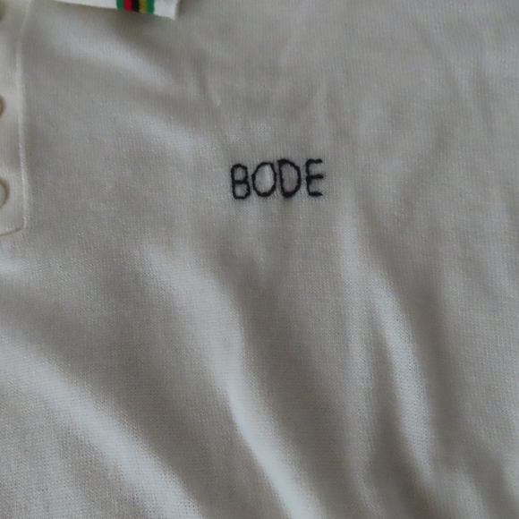 BODE Cycling Stripe Logo Knitted Long Sleeve Polo XL/XXL - Picture 2 of 9